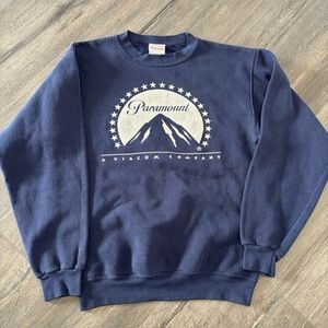 Vintage Paramount Sweatshirt Mens Small Blue Crewneck A Viacom Company USA 90s